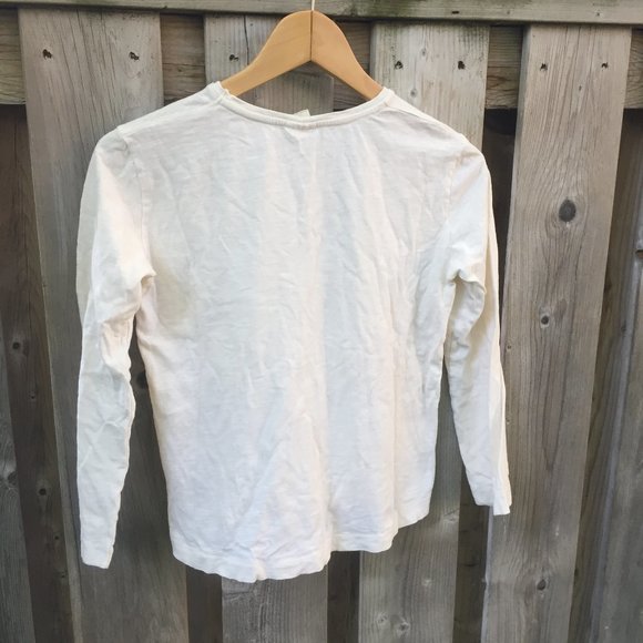 Zara long sleeve floral sequin cotton tee - size 11/12G - Picture 6 of 6